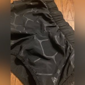 3/$40 shorts Adidas black matte and shiny athletic running shorts small